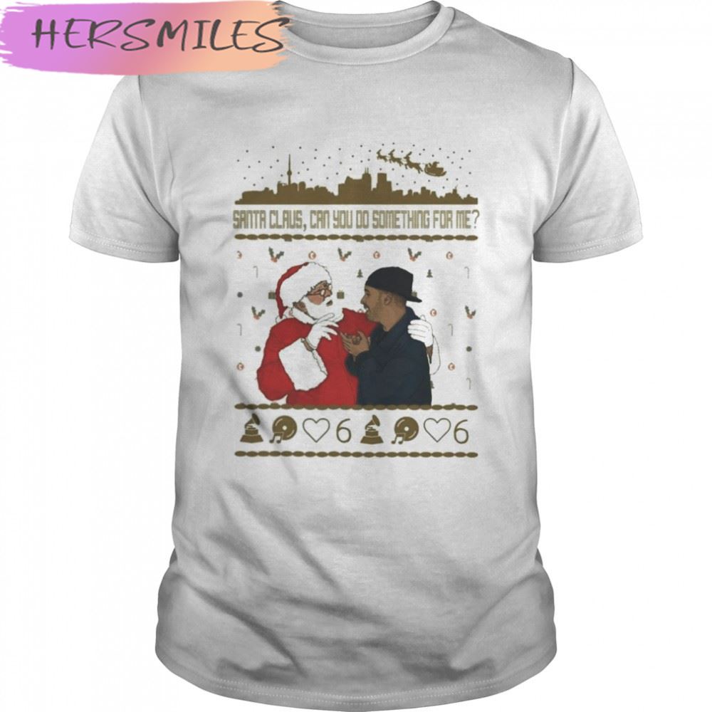 Santa Claus Can You Do Something For Me Drake Ugly Christmas T-shirt