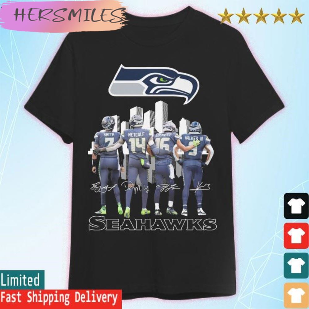 Seattle Seahawks city Smith Metcalf Lockett and Walker III signatures  T-shirt