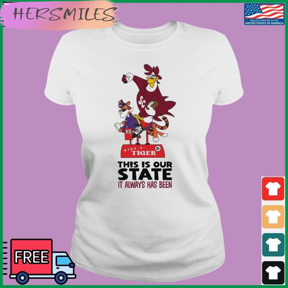 South Carolina Gamecocks Ride A Tiger This Is Our State T-shirt