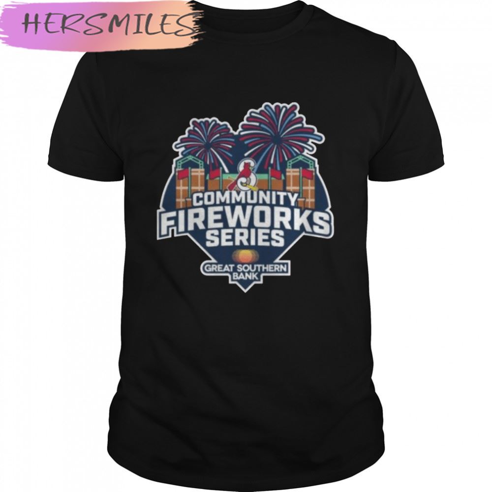 St Louis Cardinals Community Fireworks Series Great Southern Bank T-shirt