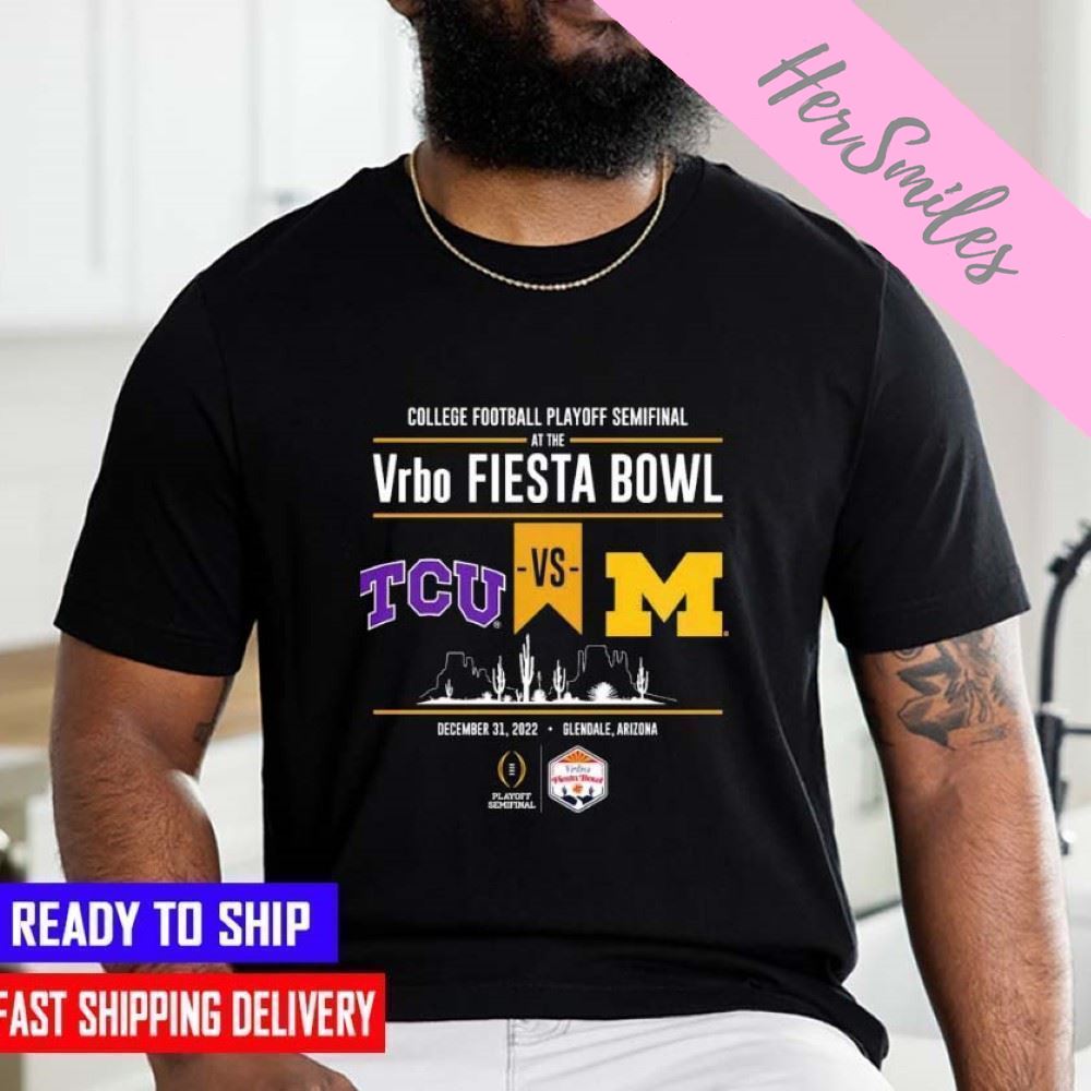 TCU vs Michigan 2022 College Football Playoff Fiesta Bowl Head to Head Classic T-shirt
