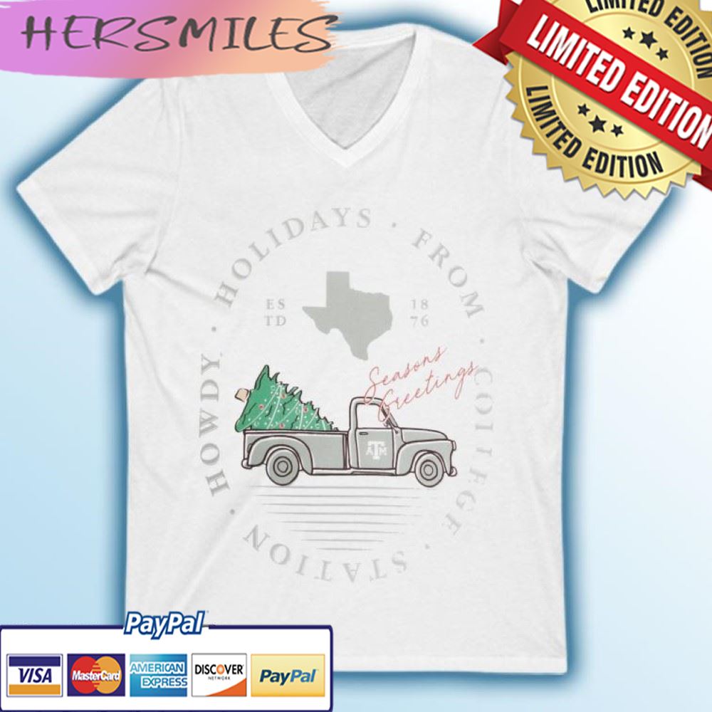 Texas A&ampM Seasons Greeting Truck T-shirt