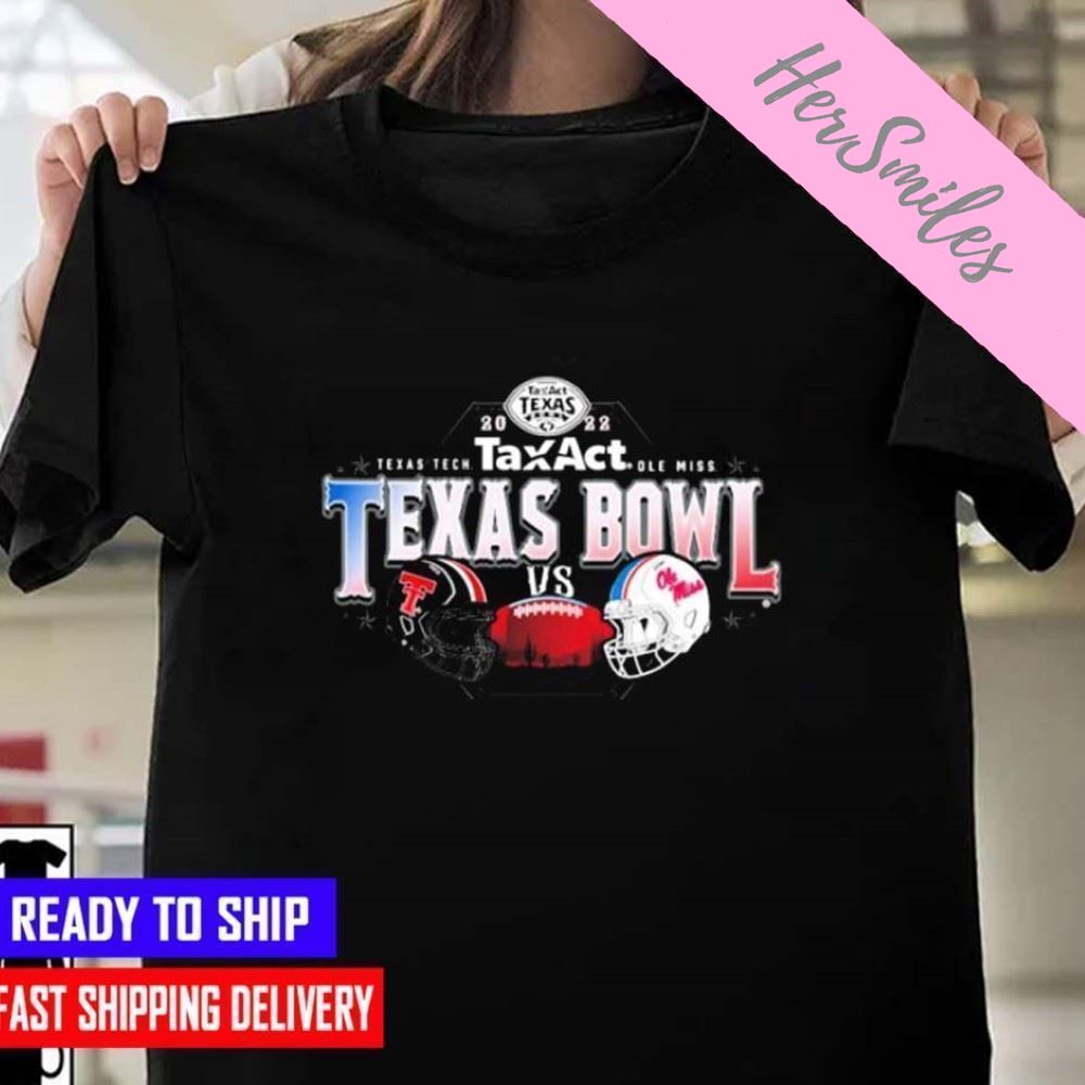 Texas Tech Vs Ole Miss TaxAct Texas Bowl 2022Helmet   T-shirt