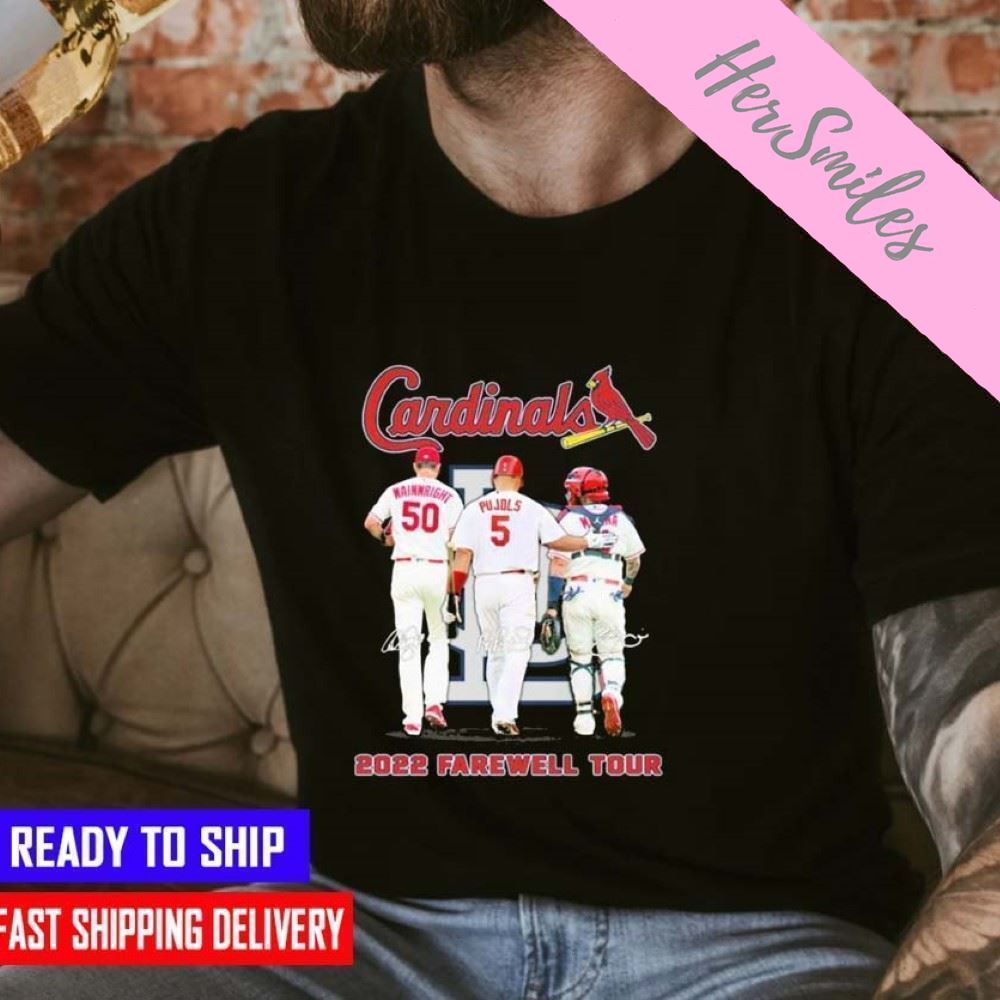 The Farewell Tour 2022 Adam Wainwright Albert Pujols And Yadier Molina Cardinals  T-shirt