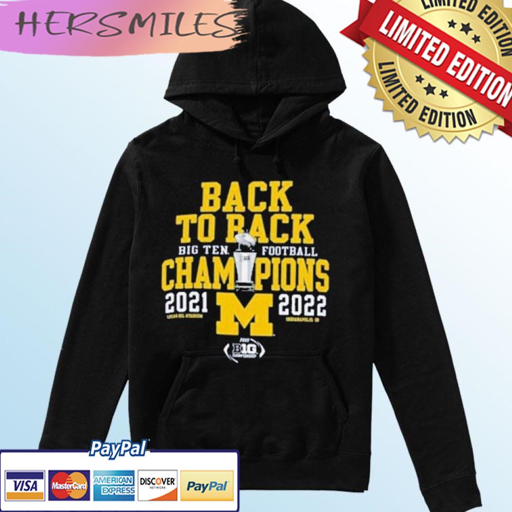 University of Michigan Football Back-To-Back Big Ten Champions T-shirt