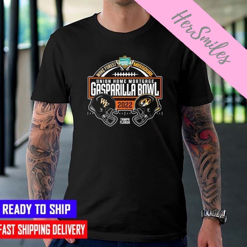 University Of Wake Forest Vs University Of Missouri 2022 Gasparilla Bowl Matchup  T-shirt