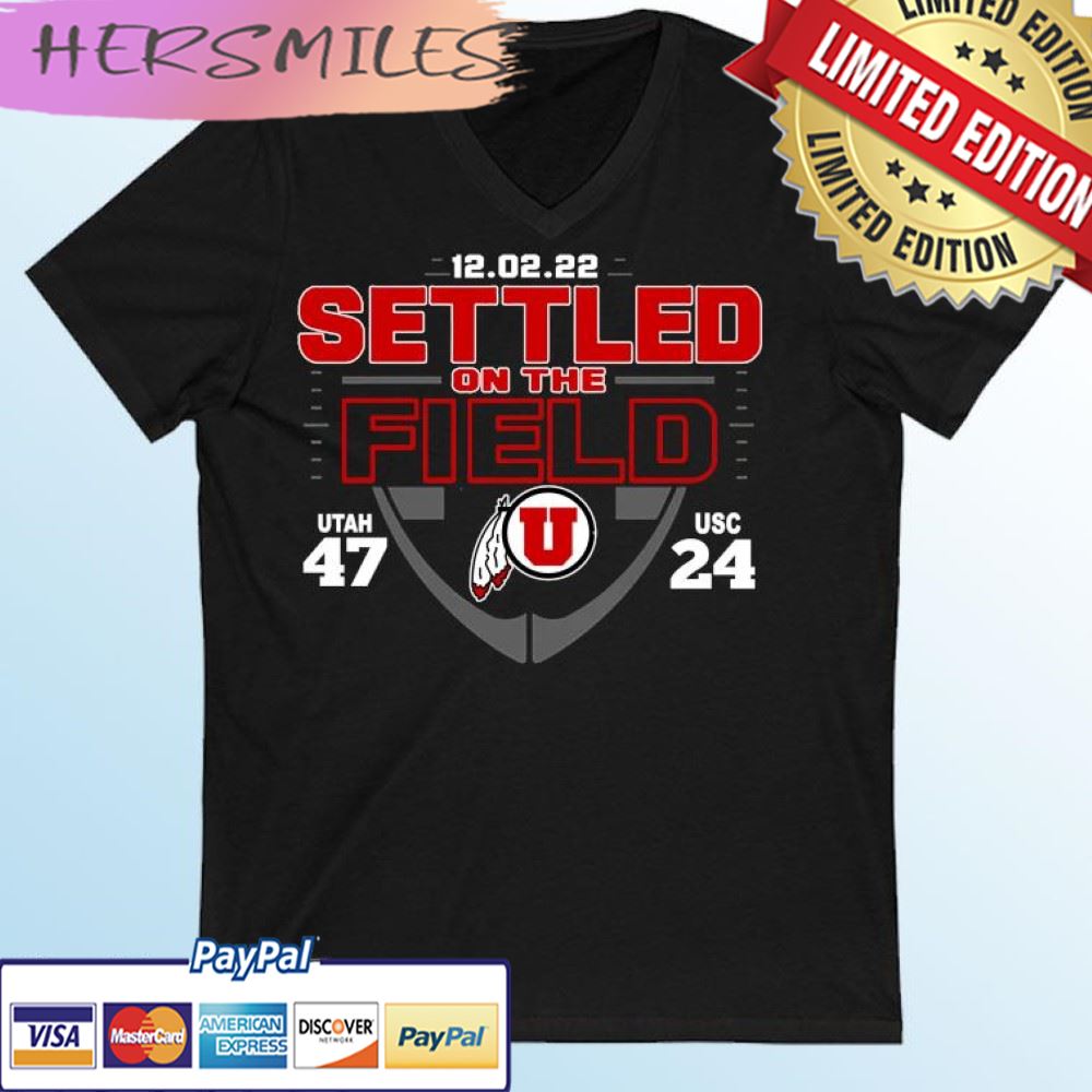 Utah Utes PAC-12 Settled On The Field Score T-shirt