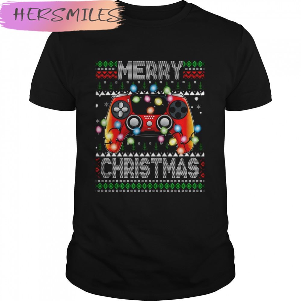 Video Game Controller Gamer Christmas T-shirt
