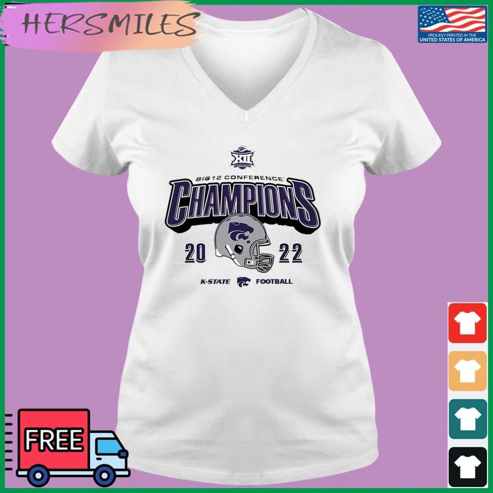 Vintage Helmet K-State Wildcats 2022 Big 12 Football Champions T-shirt Vintage Helmet K-State Wildcats 2022 Big 12 Football Champions T-shirt
