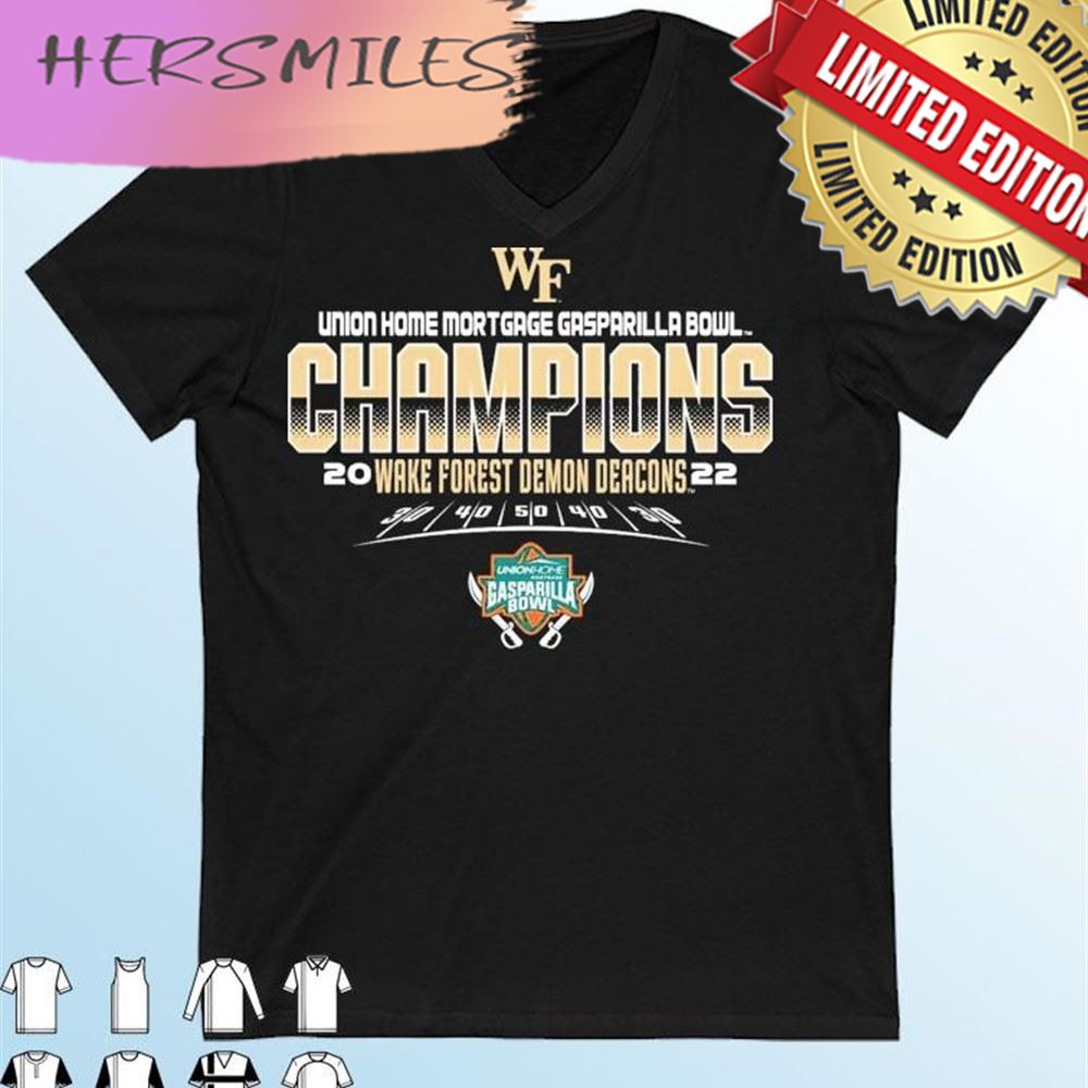 Wake Forest University Football 2022 Gasparilla Bowl Champions T-shirt ...