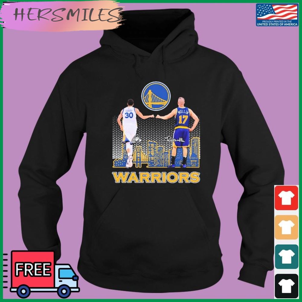 Warriors Curry 30 And Mullin 17 City Signature T-shirt