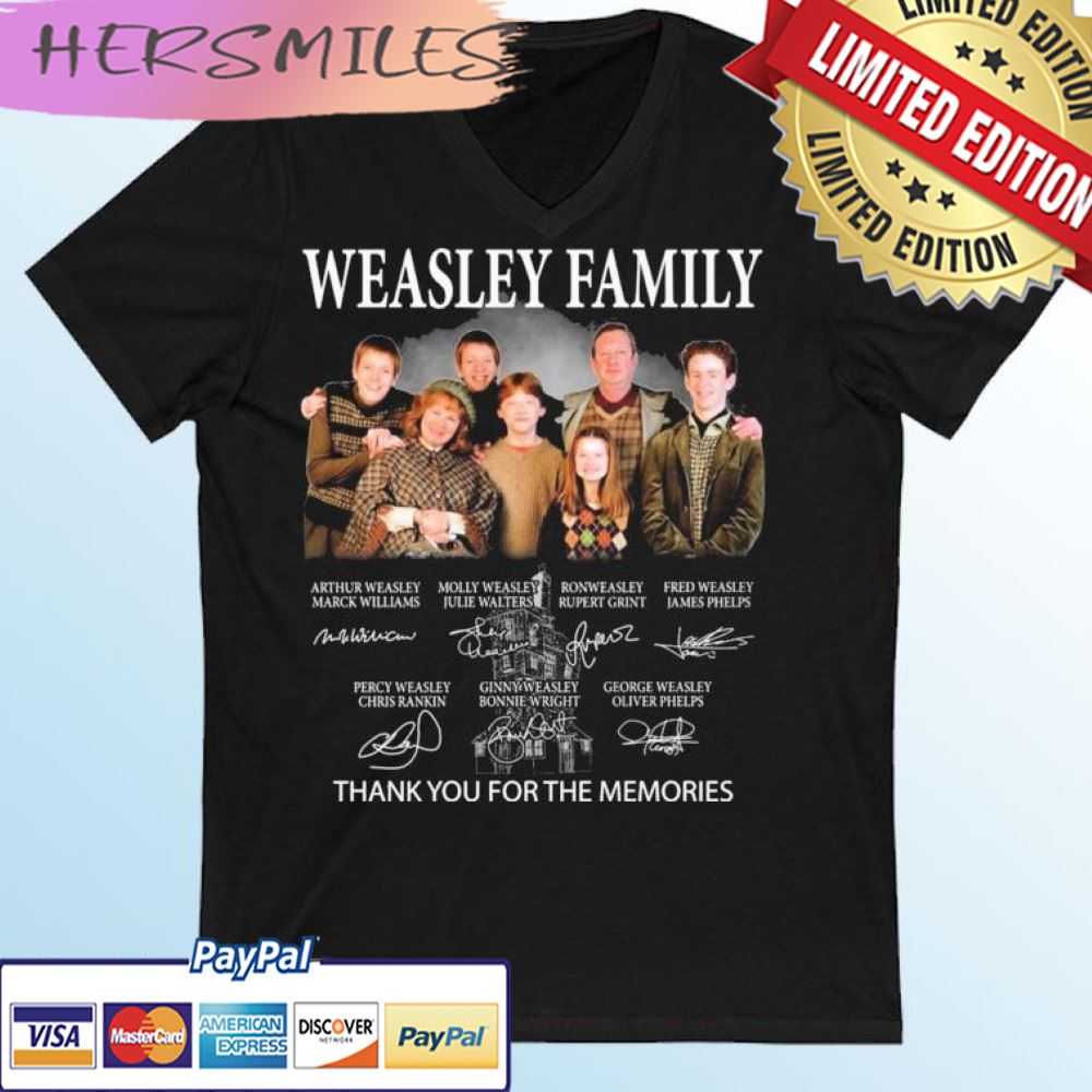 Wesley Family Thank You For The Memories Signatures T-shirt