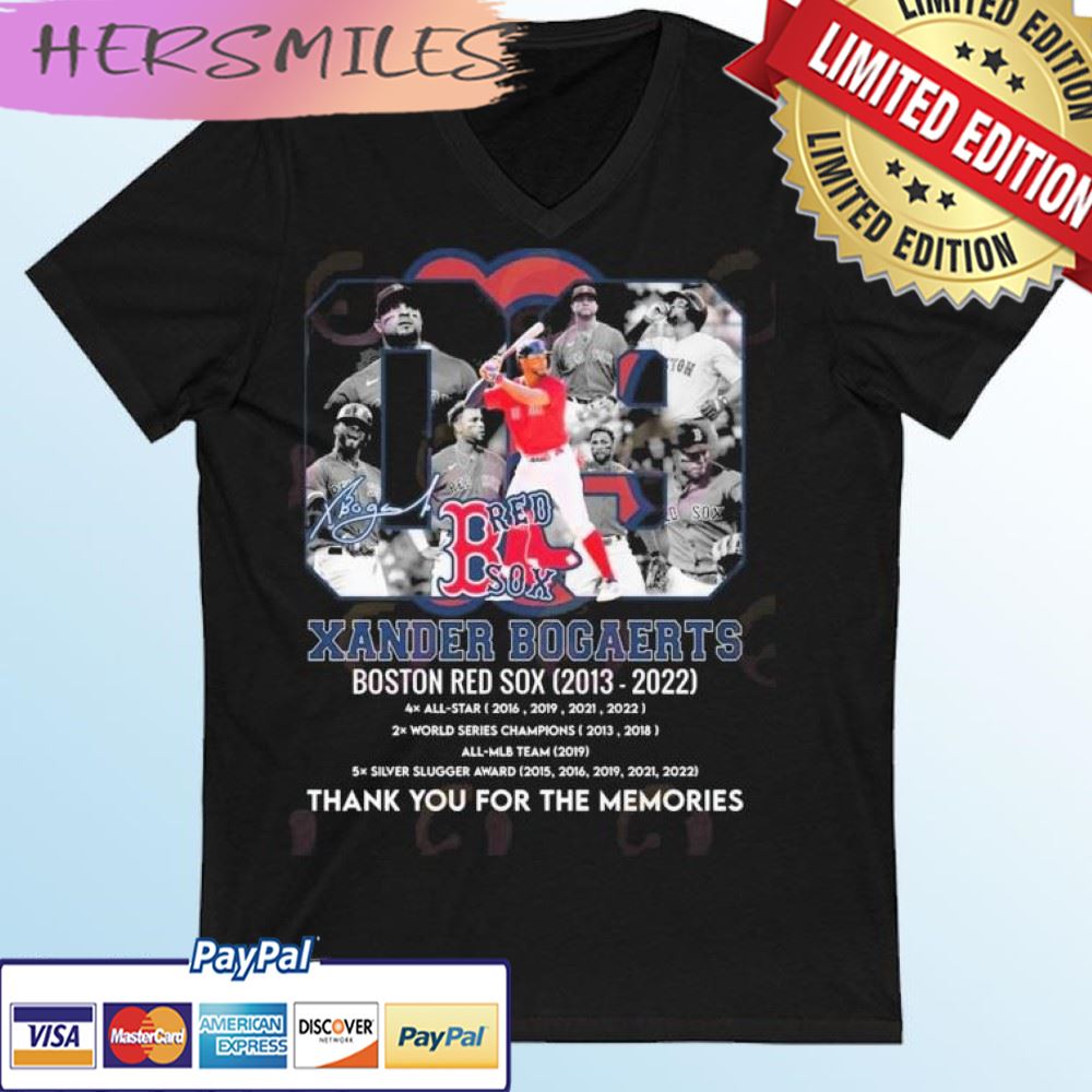 Xander Bogaerts Boston Red Sox 2013 – 2022 Thank You For The Memories T-shirt