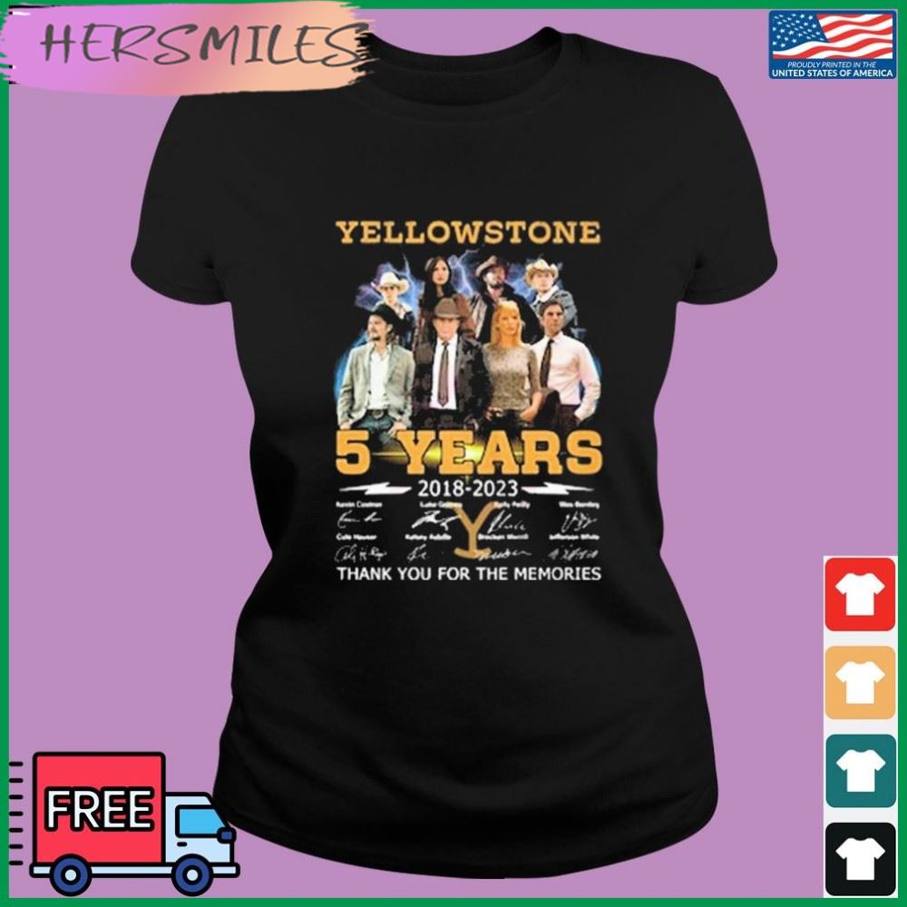 Yellowstone 5 Years Signature Thankyou For The Memories T-shirt