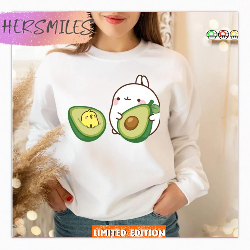 Avocado Design Molang &amp Piu Piu  T-shirt