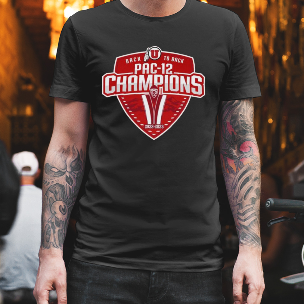Back 2 Back Champions Utah Utes 2022 2023 Pac-12 Football T-Shirt