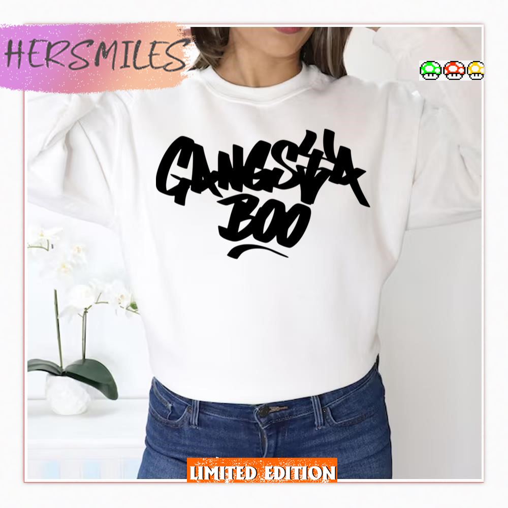 Black Text Logo Gangsta Boo  Shirt