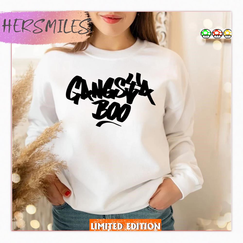 Black Text Logo Gangsta Boo  Shirt