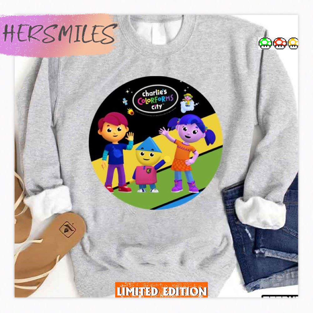 Charlie’s Colorforms Cute Characters Cartoon  Shirt