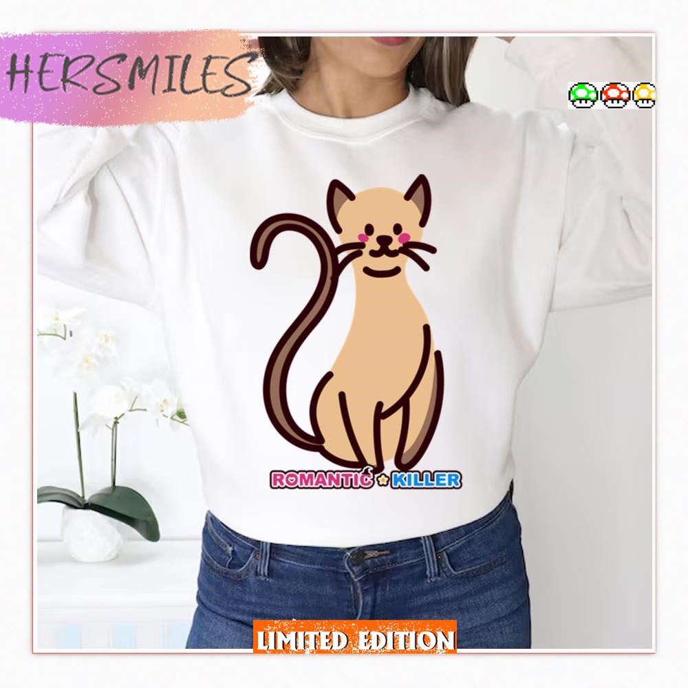 Cute Cat In Romantic Killer  T-shirt