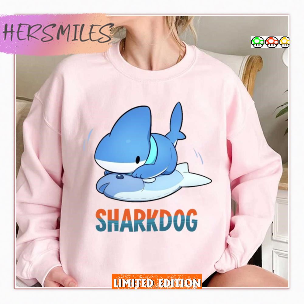 Cute Sharkdog In Cartoon  T-shirt