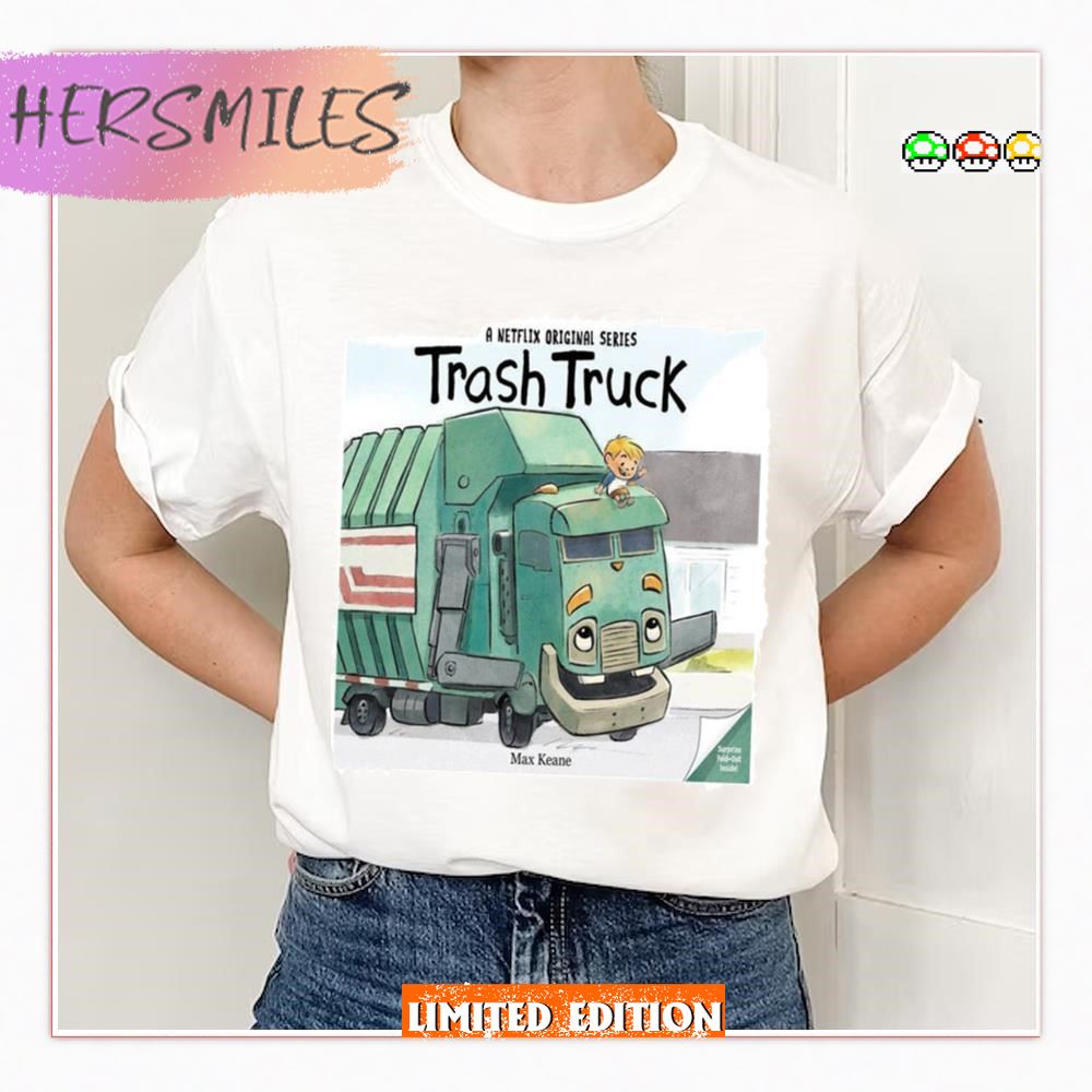 Kid Cartoon Hank And Trash Truck  T-shirt
