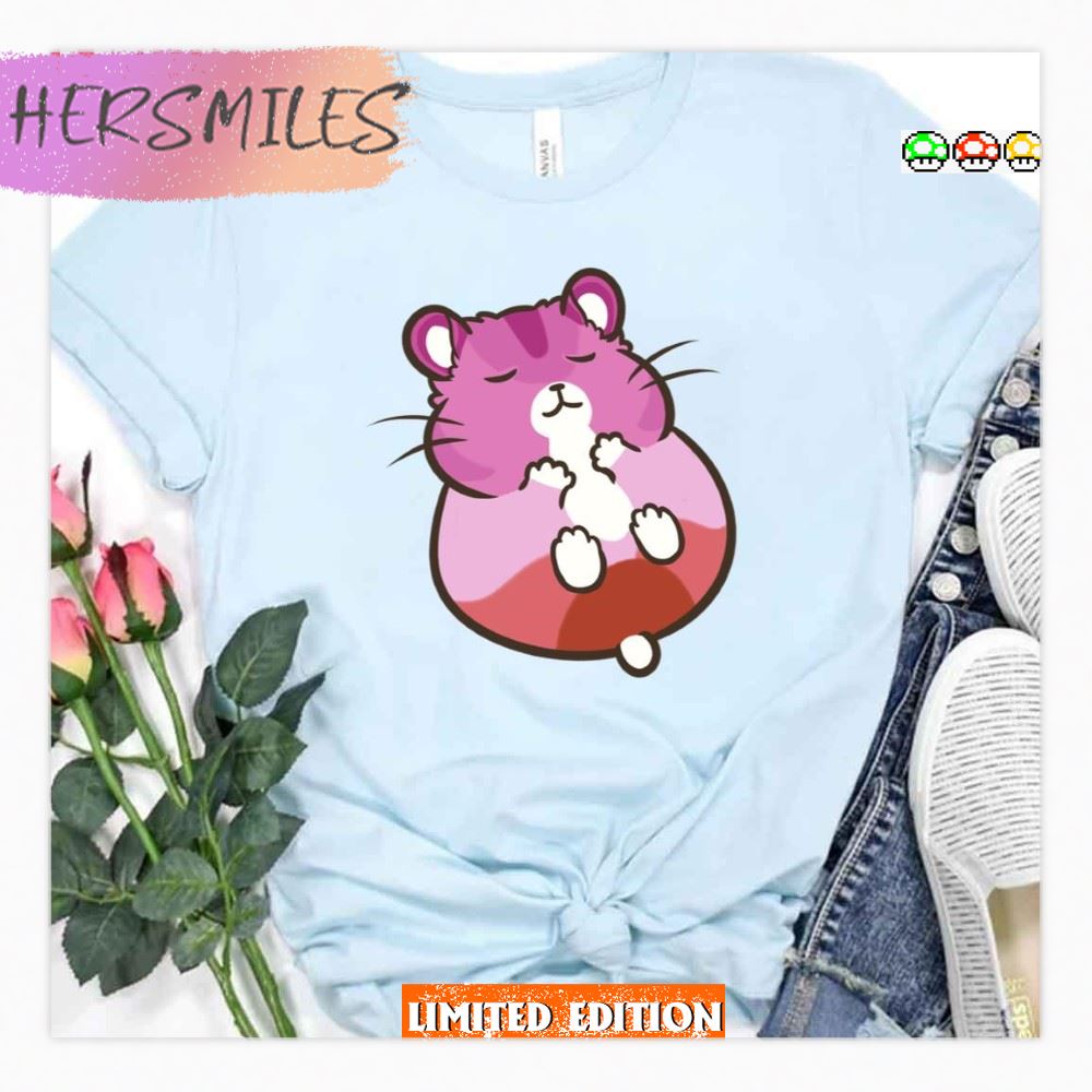 Lesbian Pride Hamster T-shirt