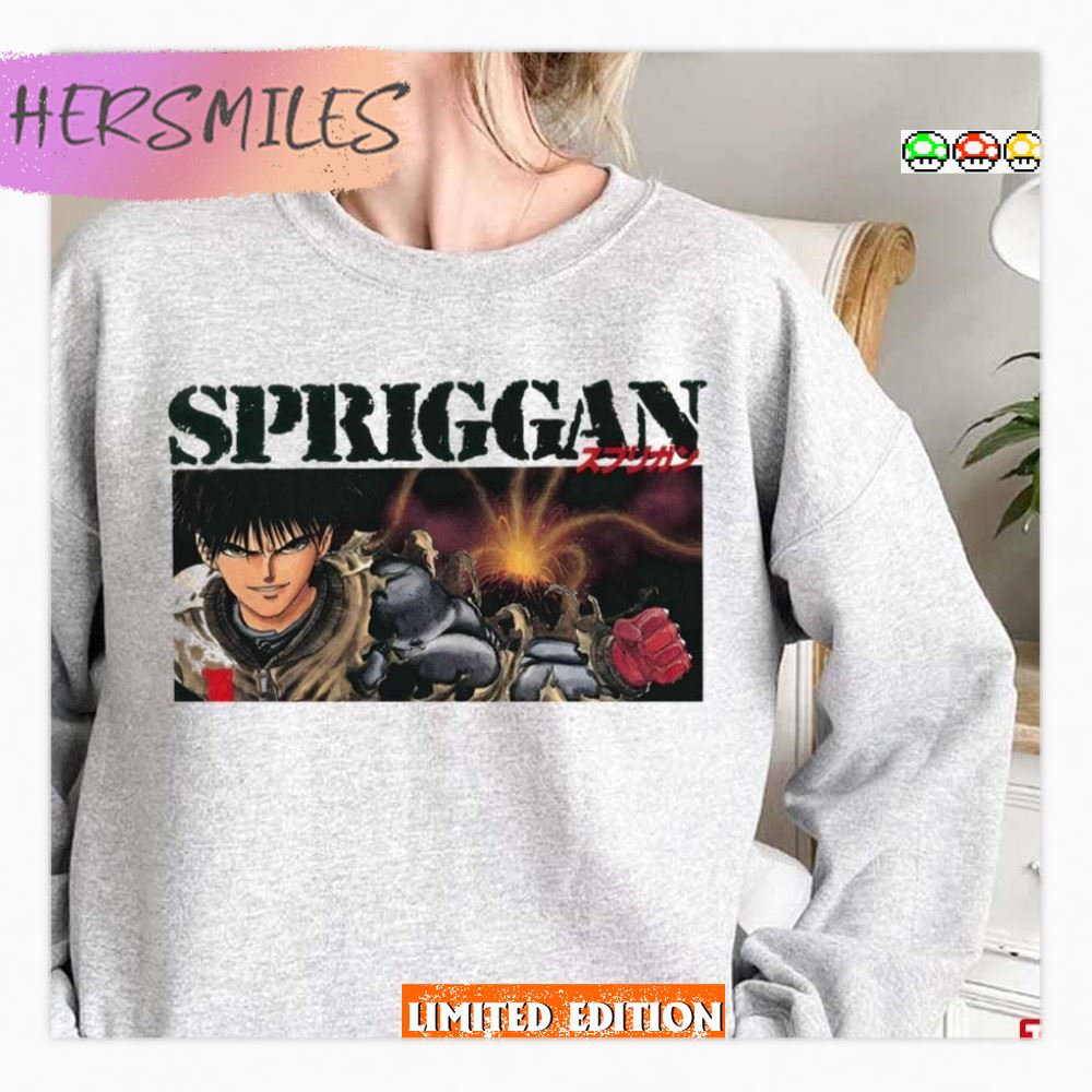 Manga Design Spriggan T-shirt - Hersmiles