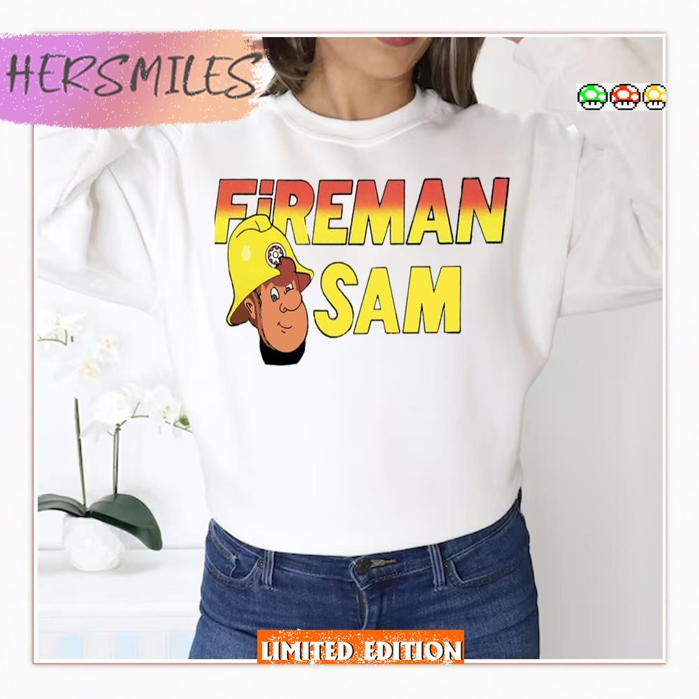 Retro Vintage Fireman Sam Awesome For Music Fan  T-shirt