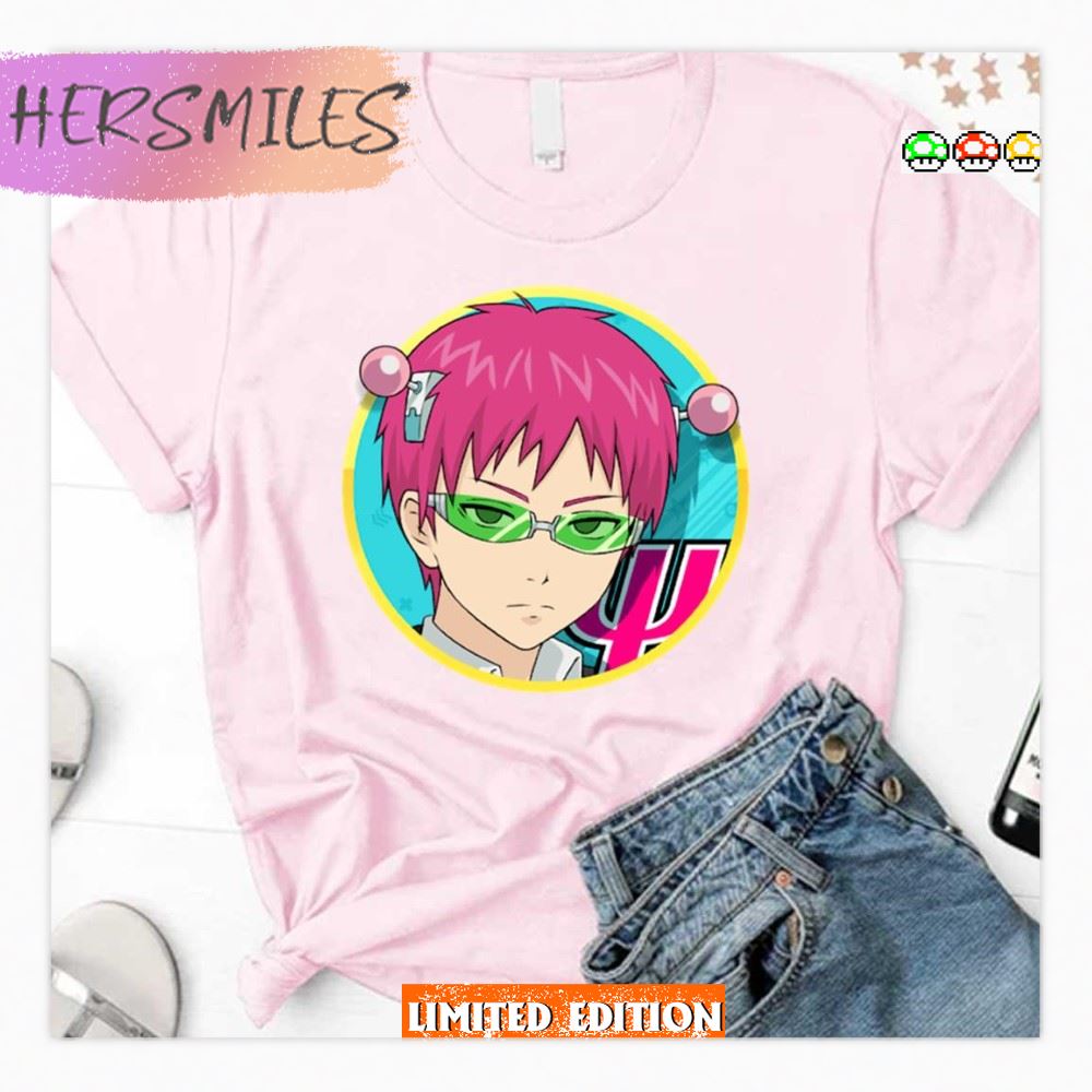 Round Design The Disastrous Life Of Saiki K T Shirt Hersmiles 5809