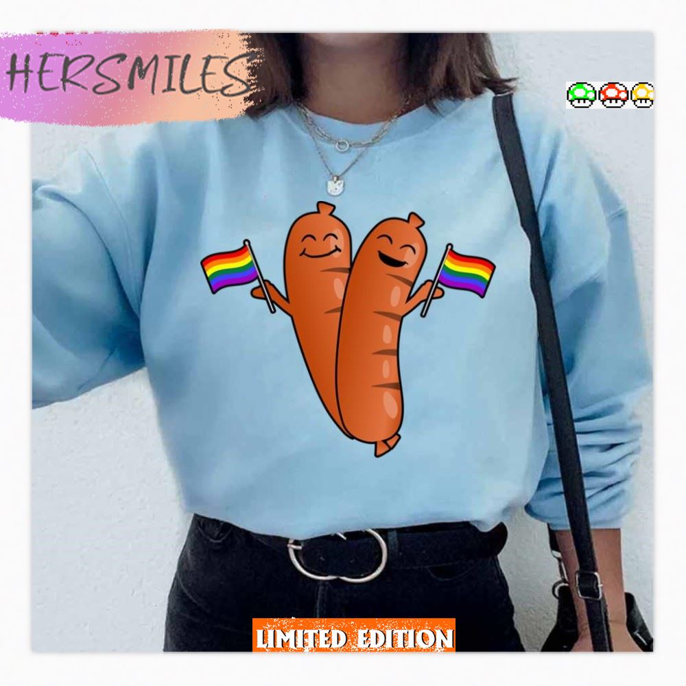 Sausages With Lgbtq Flags  T-shirt