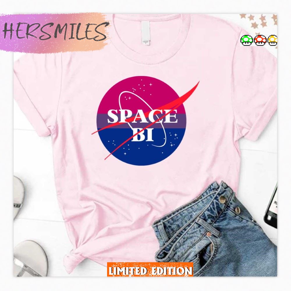 Space Bi Bisexual Outer Space Nasa Funny  T-shirt