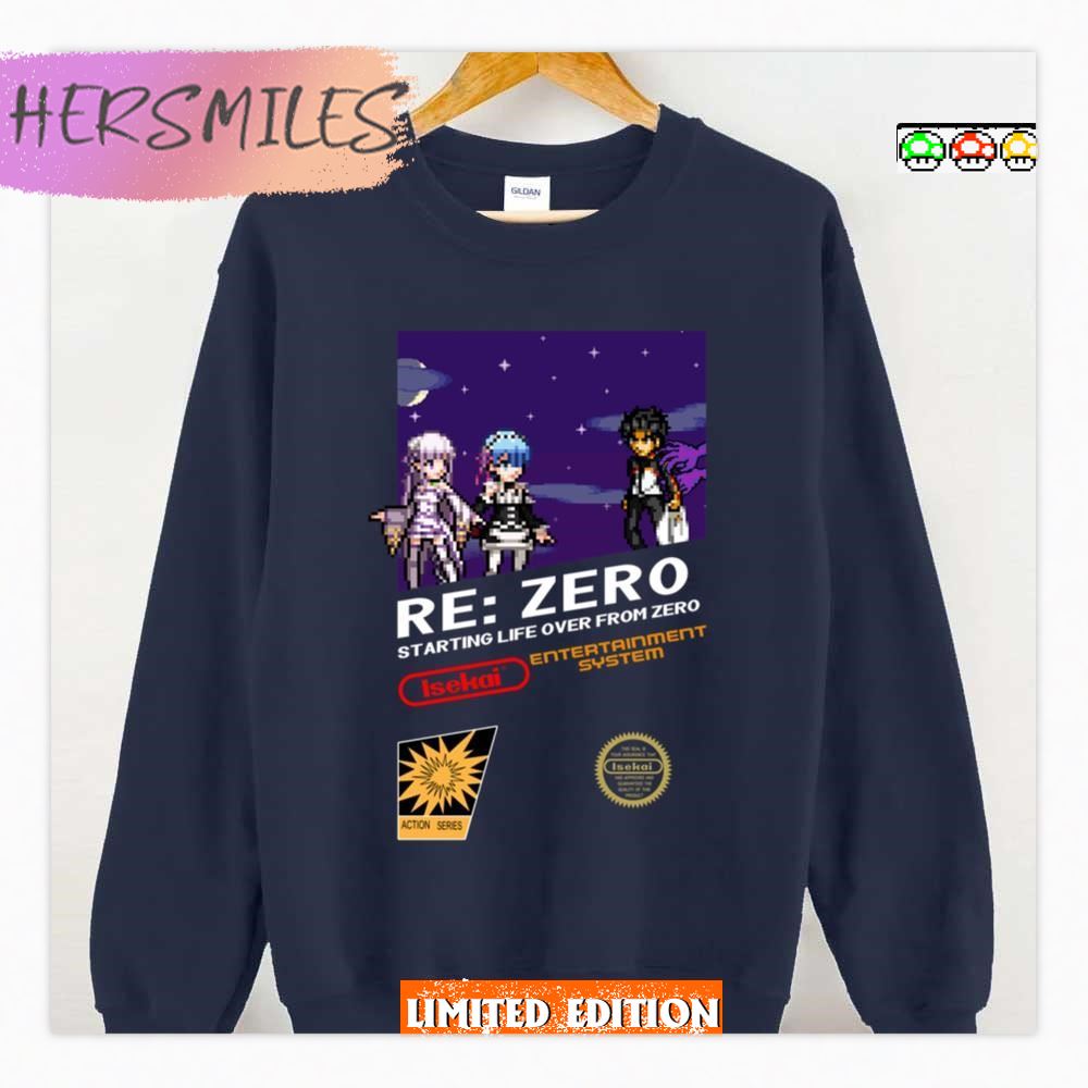 Starting Life Over From Zero Retro Re Zero  Shirt