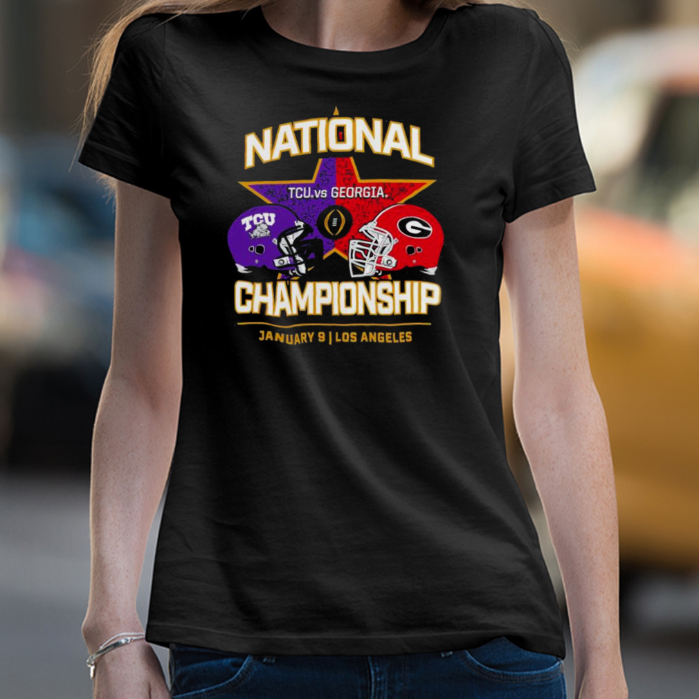 Tcu Horned Frogs Vs. Georgia Bulldogs College Football Playoff 2023 National Championship Matchup T-Shirt