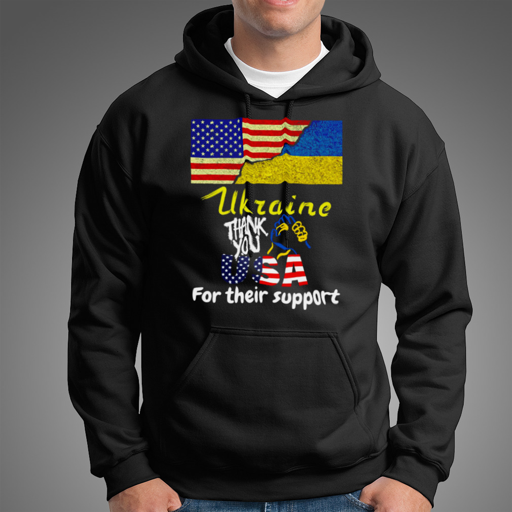 Thank You Usa For Their Support I Stand With Ukraine Ukraine Flag Shirt