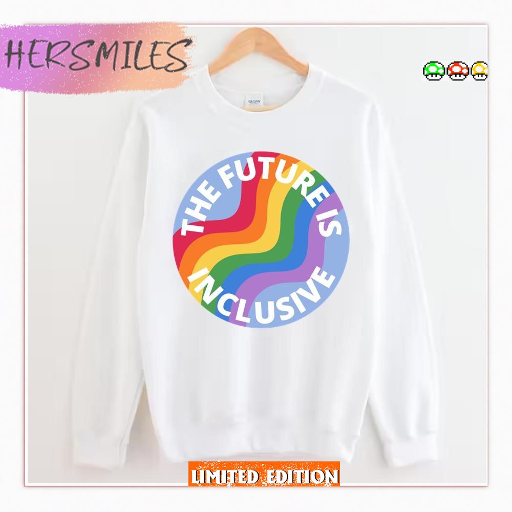 The Future Is Inclusive Pride Rainbow Blue  T-shirt