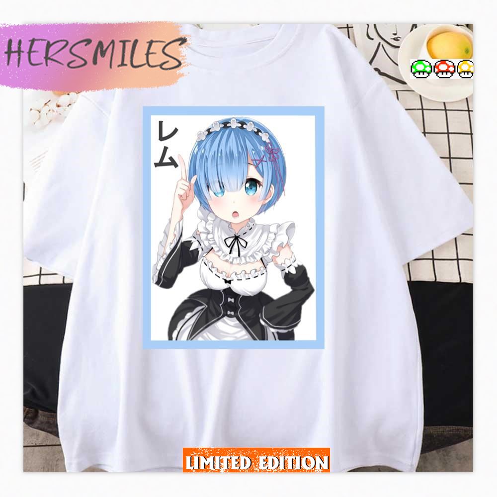The Maid Rem Rezero Classic Art Re Zero Anime  T-Shirt
