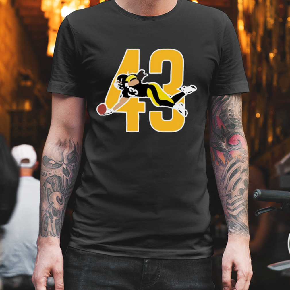 The Steel Curtain #43 Troy Polamalu Pittsburgh Steelers Team Shirt
