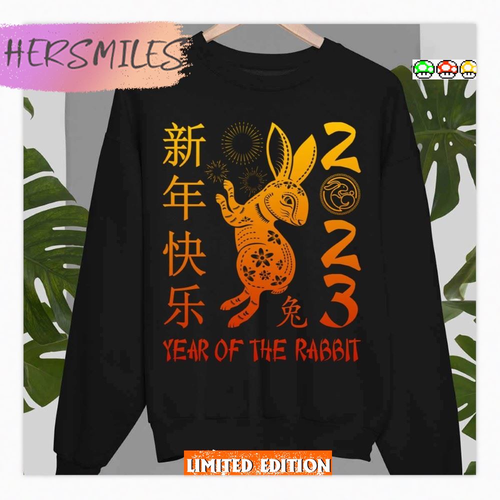 Traditional Chinese Year Of The Rabbit 2023 Zodiac Chinese New Year 2023 Art  T-Shirt