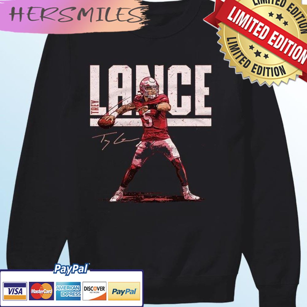 Trey Lance San Francisco 49ers Hyper signature T-shirt Trey Lance San Francisco 49ers Hyper signature T-shirt