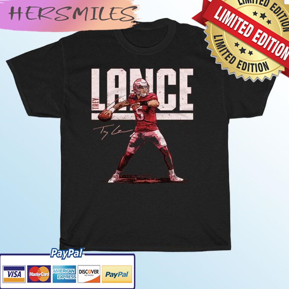 Trey Lance San Francisco 49ers Hyper signature T-shirt Trey Lance San Francisco 49ers Hyper signature T-shirt