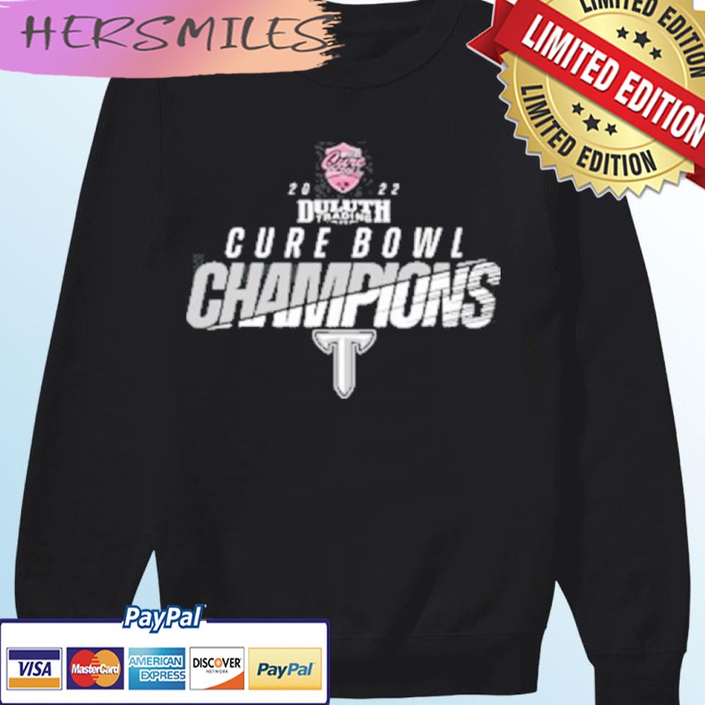 Troy Trojans 2022 Duluth Trading Cure Bowl Champions T-shirt Troy Trojans 2022 Duluth Trading Cure Bowl Champions T-shirt