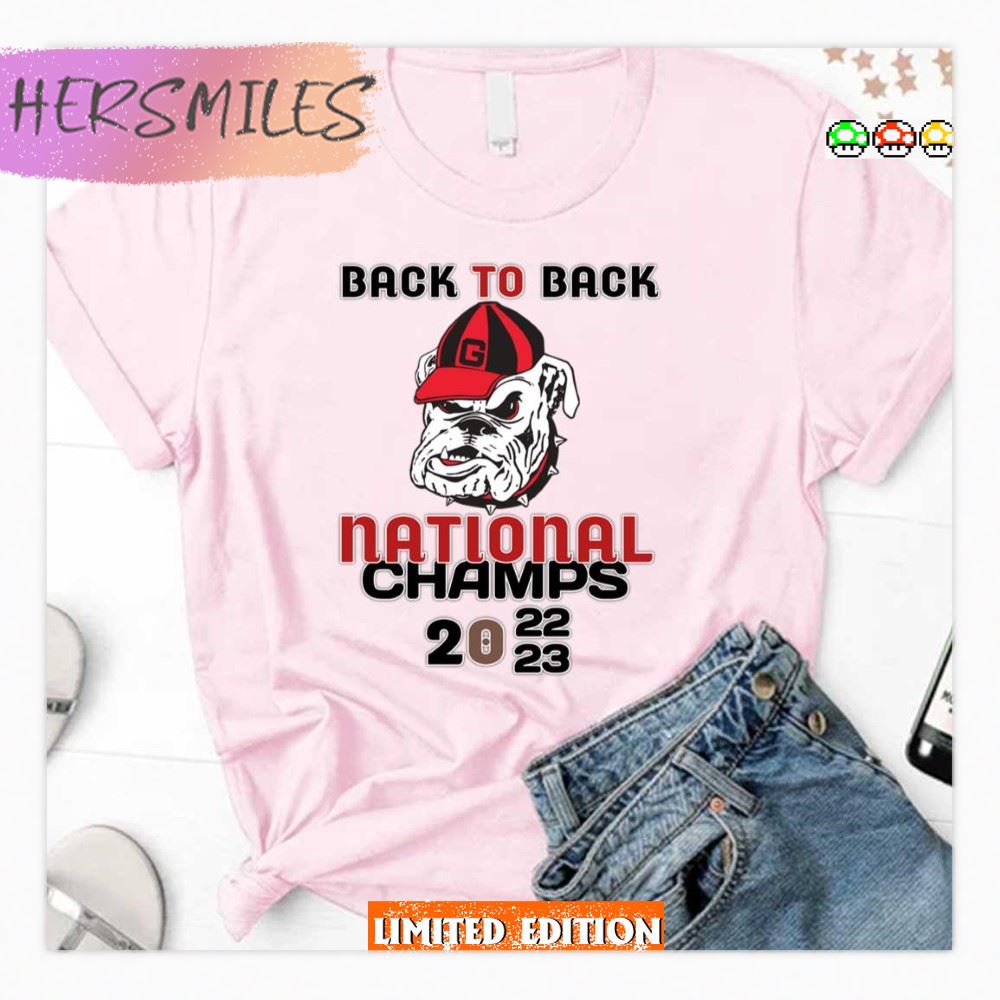 Uga Back To Back National Championship Georgia Bulldogs  T-shirt