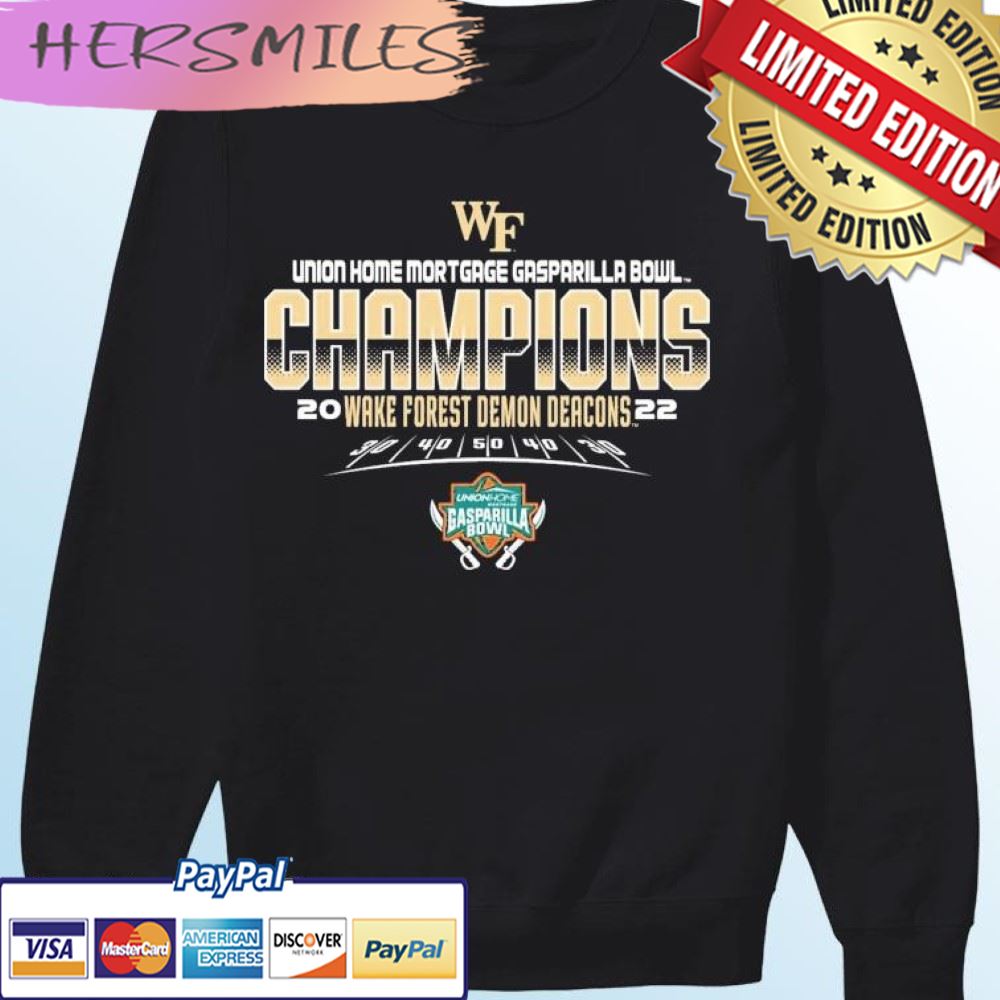 Union Home Mortgage Gasparilla Bowl Champions 2022 Wake Forest Demon Deacons T-shirt Union Home Mortgage Gasparilla Bowl Champions 2022 Wake Forest Demon Deacons T-shirt