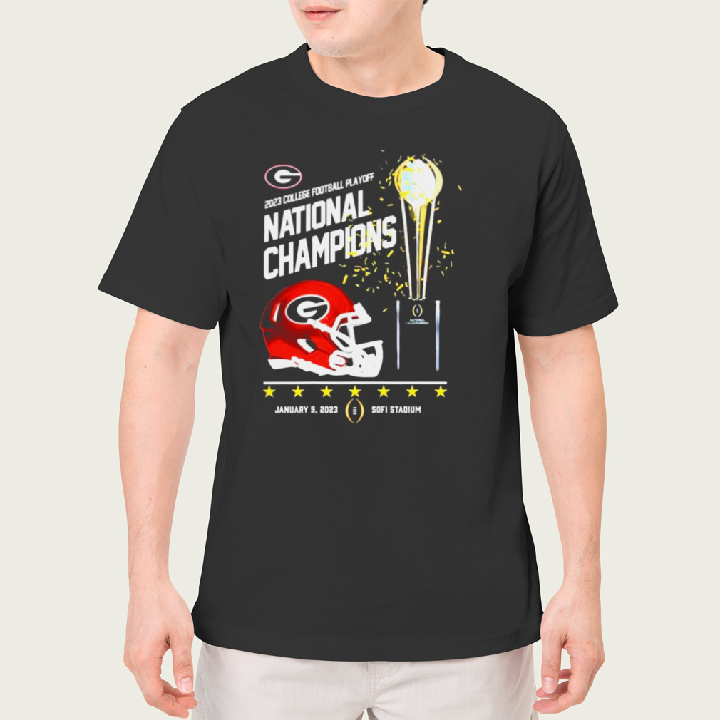 University Of Georgia 2023 Cfp National Champions Cup Helmet Shirt ...