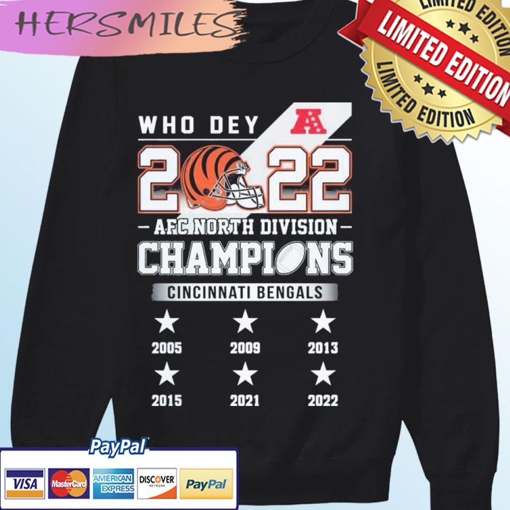 Who Dey Cincinnati Bengals 2022 AFC Conference Championship NFL T-Shirt -  REVER LAVIE