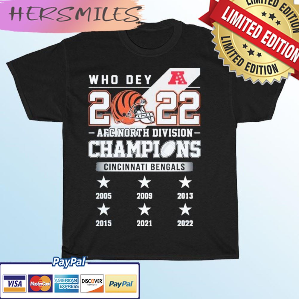 Cincinnati Bengals Team AFC North Division Champions Unisex T-Shirt - REVER  LAVIE