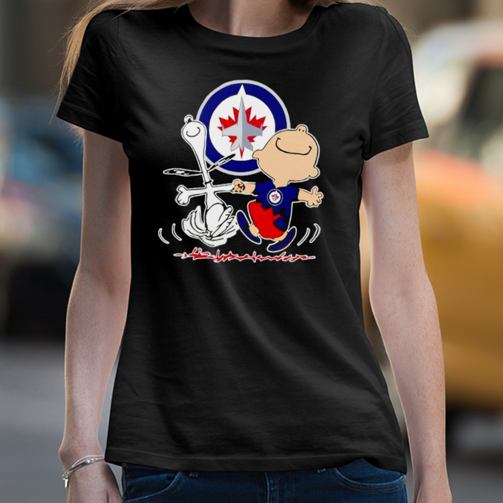 Winnipeg Jets Snoopy And Charlie Brown Dancing Shirt - Hersmiles