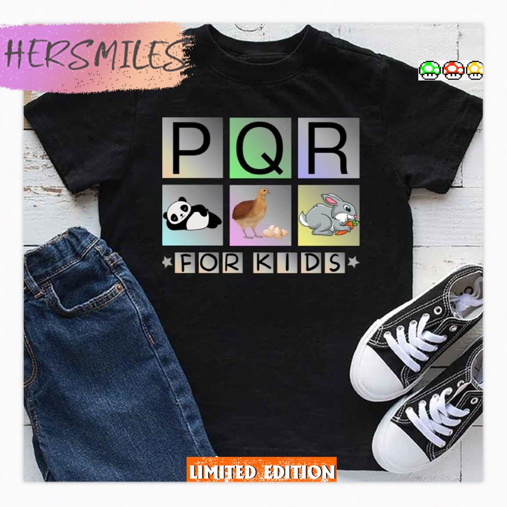 Alphabets For Kids Abc Pqr T-shirt Alphabets For Kids Abc Pqr T-shirt
