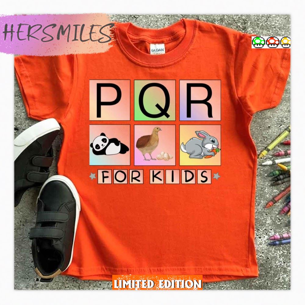 Alphabets For Kids Abc Pqr T-shirt Alphabets For Kids Abc Pqr T-shirt